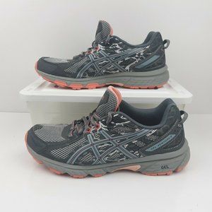 Asics Gel Venture 6 Running Shoes T7G6N Gray Coral Athletic Cross Fit Size 9